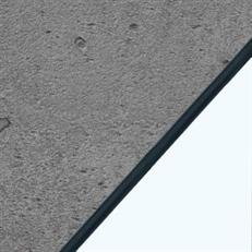 Buitenzijde Grijs beton zand structuur/glad met zwarte afdichting binnenzijde wit 9016
RAL beton grijs - 9016